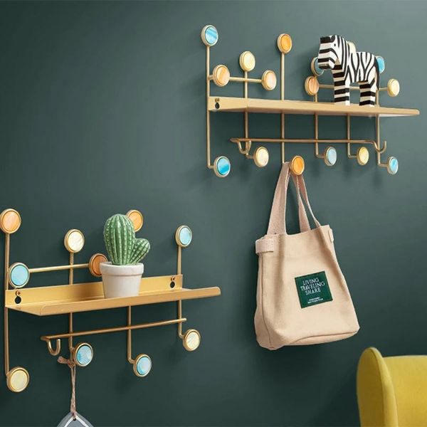 

wall hook iron hanger partition rack coat decoration wallet key storage nordic bedroom shelf home accessories bathroom frame hooks & rails