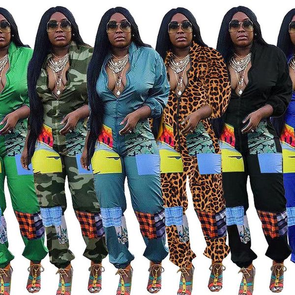 

women's jumpsuits & rompers wholesale clothing vendors for women long sleeve jumpsuit streetwear high waist plus size drop, Black;white