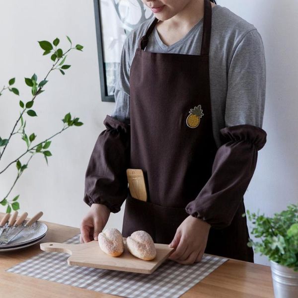 

kitchen aprons for women linen fashion apron antifouling household cooking baking florist coffee shop cleaning
