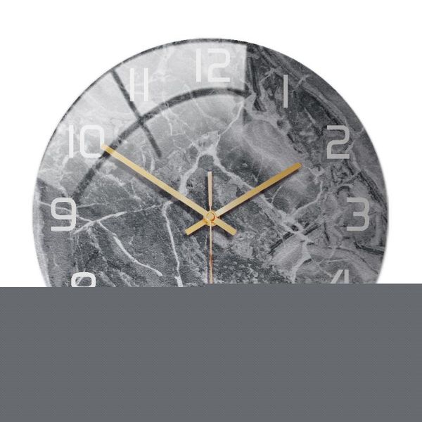 

wall clocks mordern clock acrylic material 2mm thick marble design frameless circle silent creative dining room home decoration
