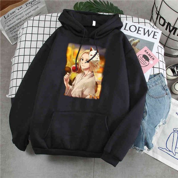 

tokyo avenger men's hoodie, wool pocket coat, sportswear, harajuku style, Black