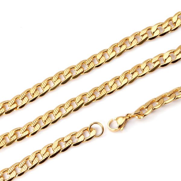 Correntes Moda Hip Hop Colares Chain Chain de aço inoxidável 6mm 8mm 10mm Colar para homens jóias de homens amigos