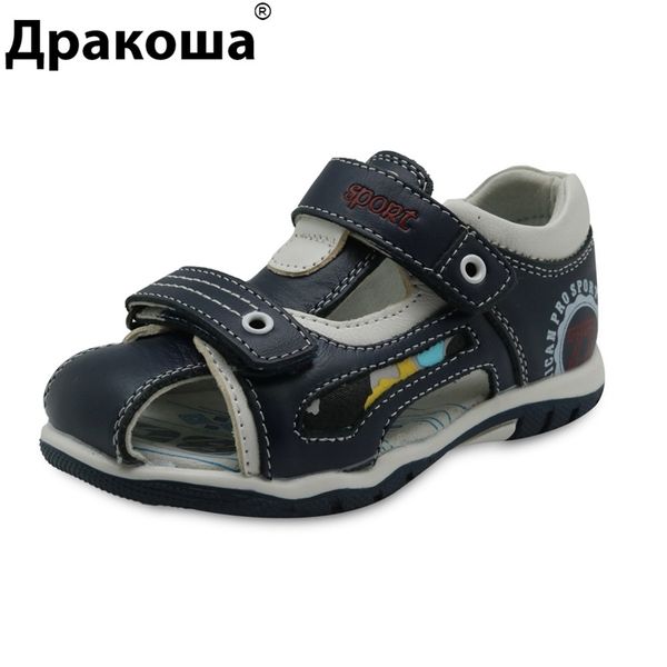 

russia 2021 summer european boys' leather leisure baotou children's outdoor sports sandals