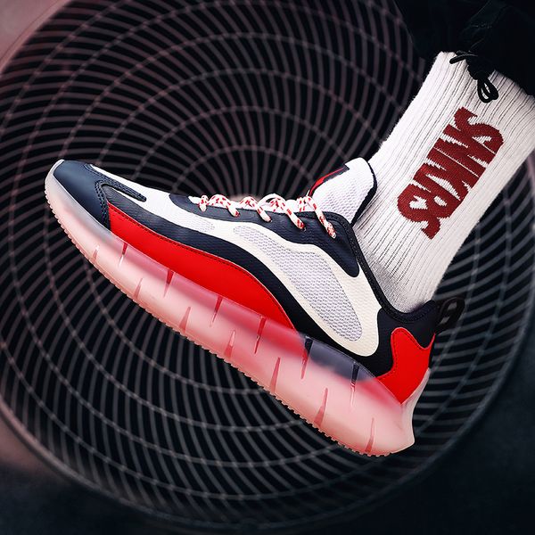 

new mens luminous shoes fashion casual sports shoes breathable comfortable wear running shoes mens trend alpha large size