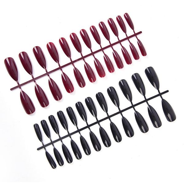 

nail art kits 24pcs/set extra long false nails stiletto tips sharp end stilettos fake uv gel