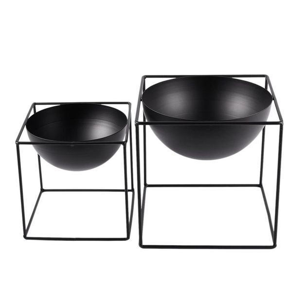 

black tablewaterproof metal flower plant pot pergola garden planting indoor home office christmas decoration storage baskets