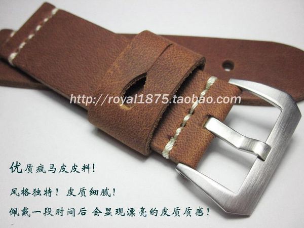 

watch bands design handmade vintage watchbands accessories genuine leather band 26mm universal straps, Black;brown