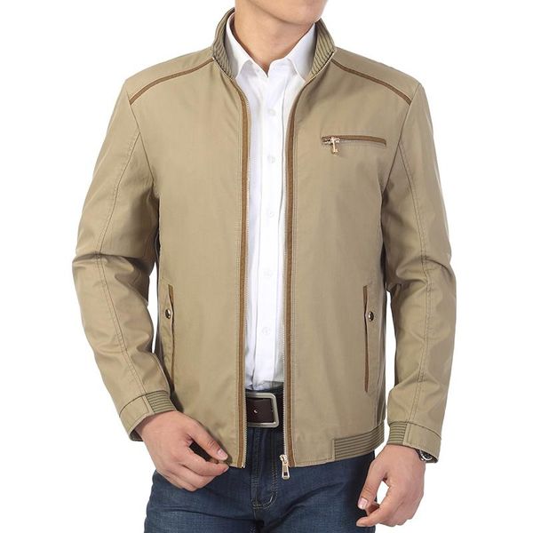 

men's jackets cotton jacket men coat casual thin clothes middle aged outerwear stand collar jaqueta masculina autumn fasther wear, Black;brown