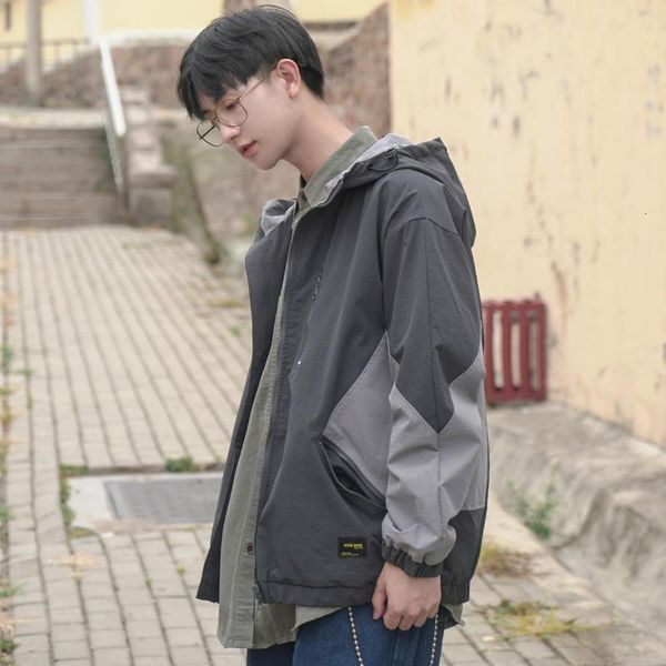 

men's jackets harakuju jacket for men style overcoat casual spring streetwear korean chaquetas hombre bg50jk 5egd, Black;brown