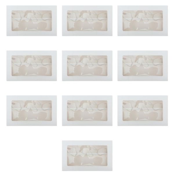 

gift wrap 10pcs baking boxes macaron cake dessert packing with clear window