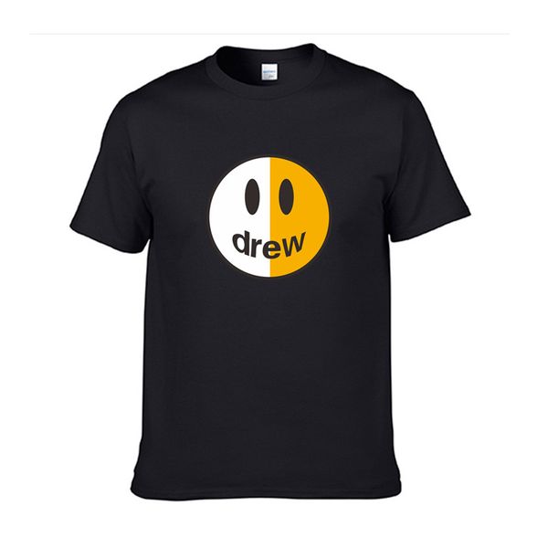 

2021 casual drew print t shirts high street fashion two side face smiley trendy short sleeve for men and women plus big size t-shirt xs-4xl, White;black