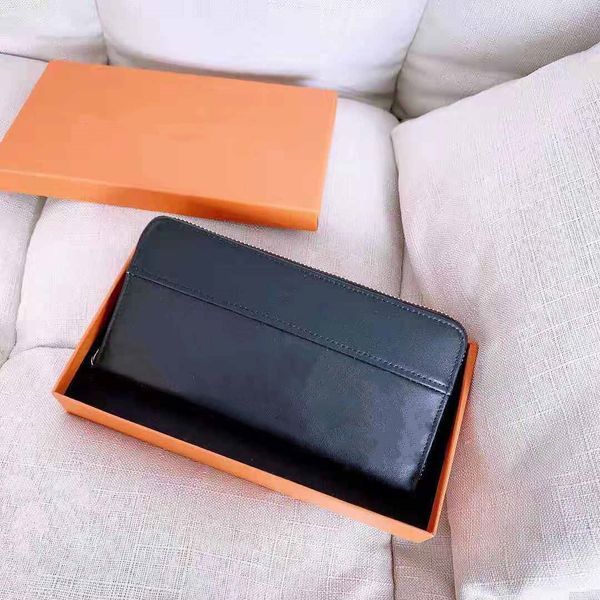 

purses women's wallets zipper bag female wallet purse fashion card holder pocket long man handbag with box dust bags 858, Red;black