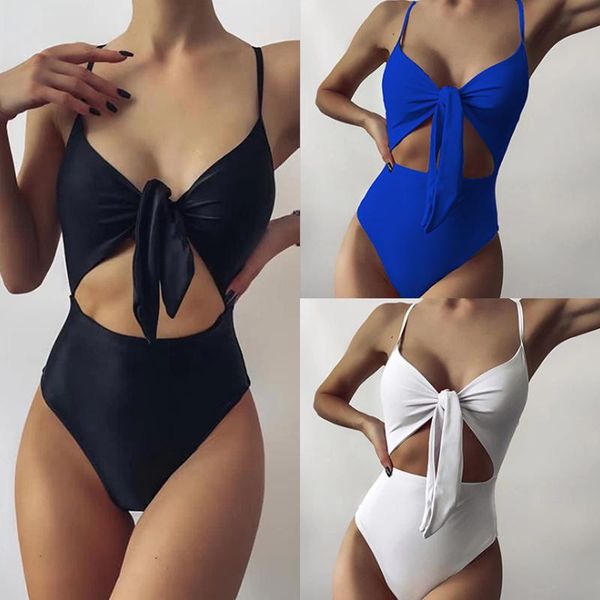 

one-piece suits 2021 solid one piece swimsuit women swimwear bodysuit female push up monokini high waist bathing beach wear