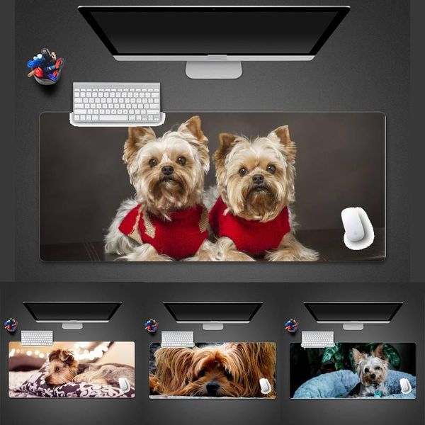 

mouse pads & wrist rests yorkshire terrier dog cute pad to game desk table protect office work mat x xl non-slip lapcushion