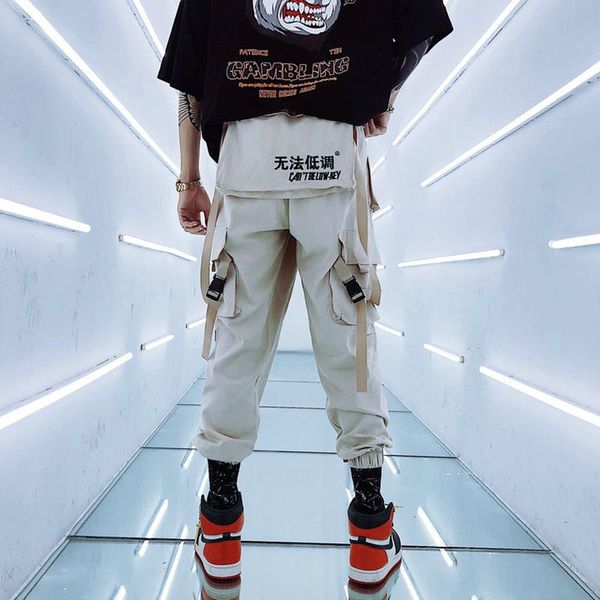 

men's pants 2021 men and women hip hop sweatpants trousers streetwear male casual fashion loose style pencil hombre, Black