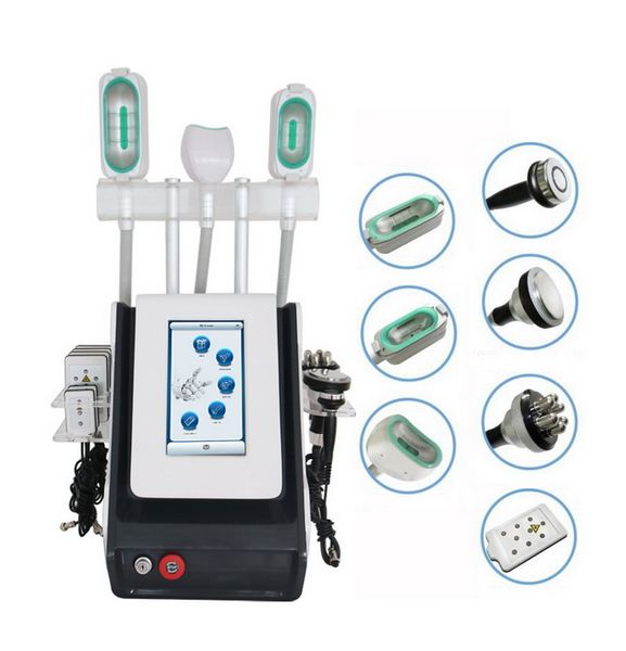 7 em 1 Cryolipolisis Cool Body Sculpting Machine Profissional Cryotherapy Slimming Cavitation RF Lipolaser Remoção de gordura Anti celulite Aperto da pele