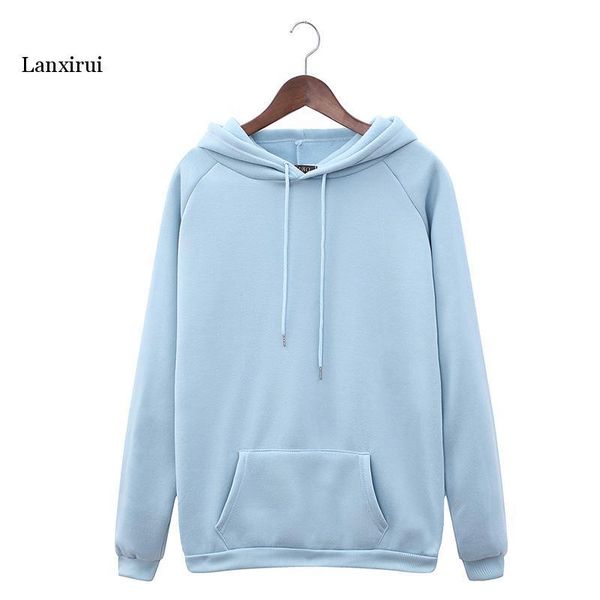 

women's hoodies & sweatshirts harajuku solid color hooded women men o neck sweatshirt long-sleeved winter plus velvet thickening coat, Black