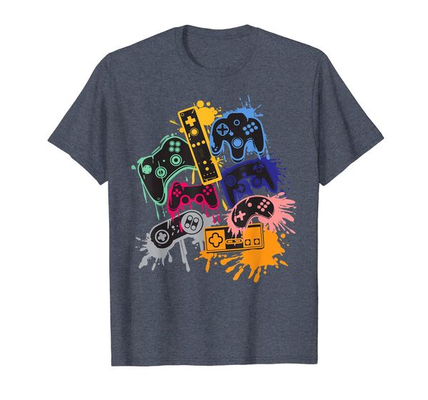 

control all the things video game controller t-shirt, White;black