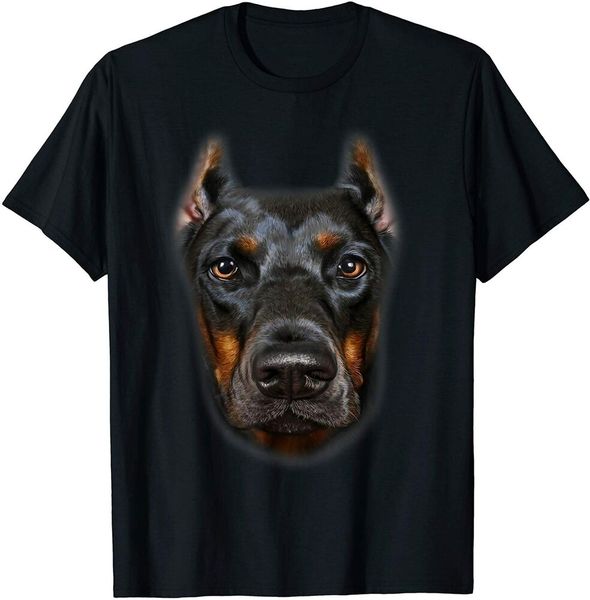 

t-shirt, doberman face, dog size m-5xl, White;black