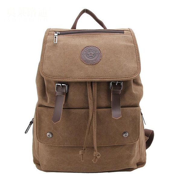 

backpack 2021 fashion vintage man's canvas travel schoolbag male men large capacity rucksack shoulder school bags
