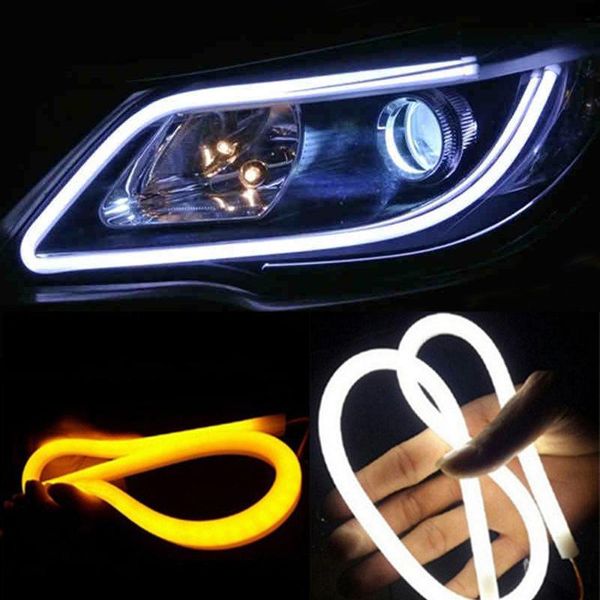 

pcs 30cm 45cm 60cm vehicle drl flexible tube strip led car daytime running lights turn signal angel eyes styling other lighting system
