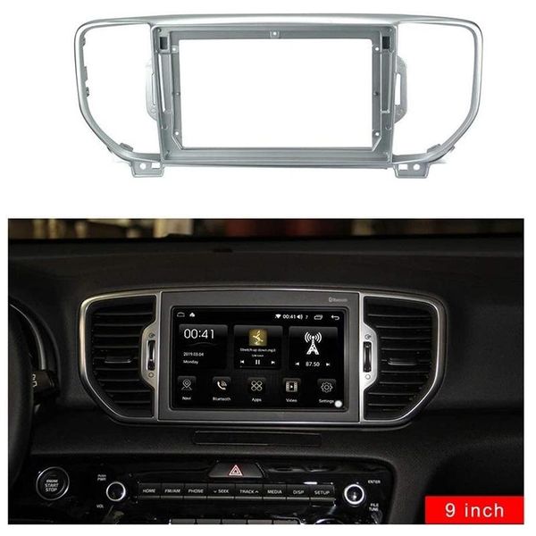 

car audio 9 inch dvd fascia trim kit 2 din fitting adaptor frame for kia kx5 (sportage r) 2021-2021