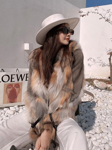 

women's fur & faux winter clothes women with collar coat coats and jackets story fs20144, Black