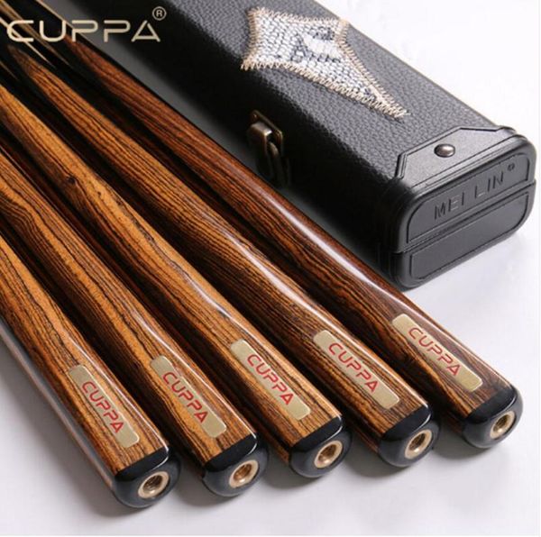 

cuppa handmade one piece snooker cues case set 9.8mm with extension black 8 professional billiard kit 2021