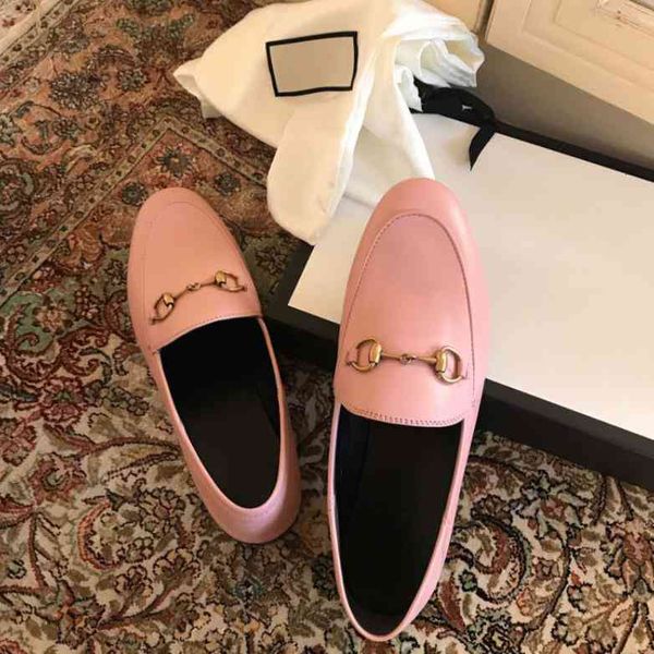 

dress shoes luxury flat feet for man loafers woman horse bit cow leather sole women's single, Black