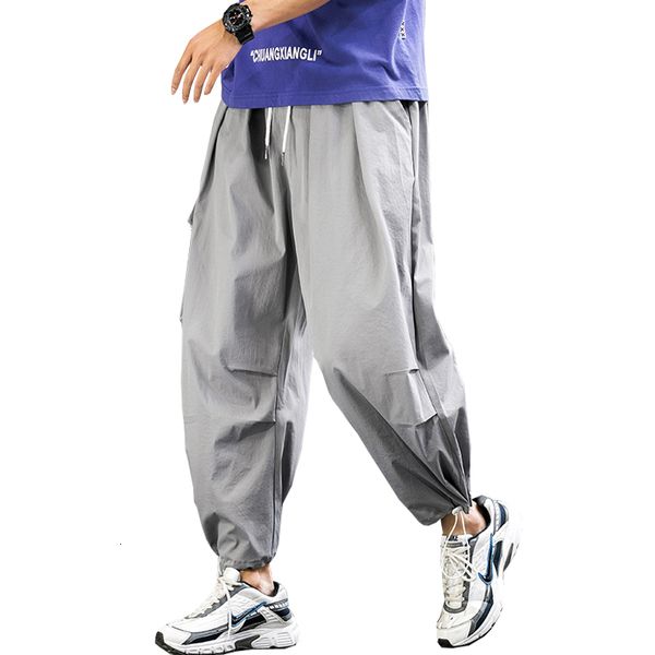 

men loose ankles hare chinese fashion pants sweatpants, Black