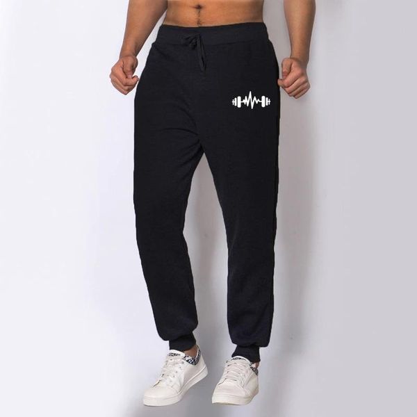 

men's pants sports men running fleece athletic soccer pant training sport sweatpants jogging gym trousers, Black