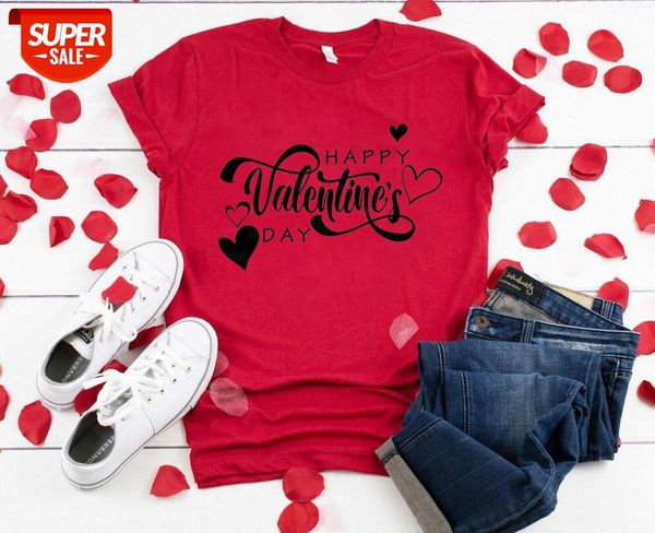 

happy valentine day valentine's t-shirt couple short sleeve #3h0j, White