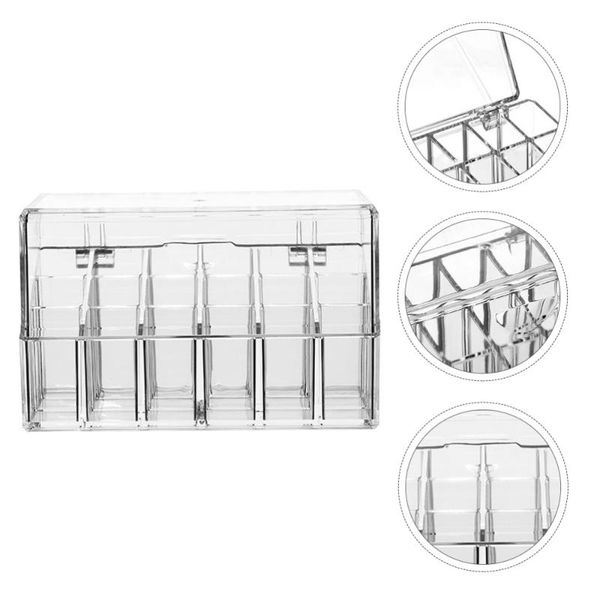 

storage boxes & bins 1pc lipstick box dresser organizer cosmetic container (white)