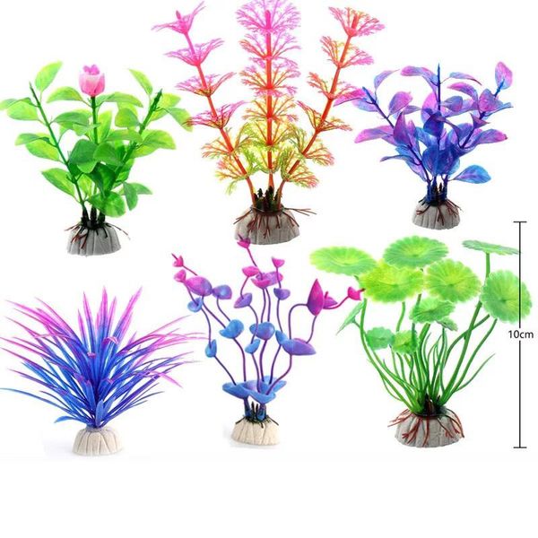 

decorations aquarium decoration plastic water grass flowers plants artificial vivid fish tank ornament decor aquariums & accessories