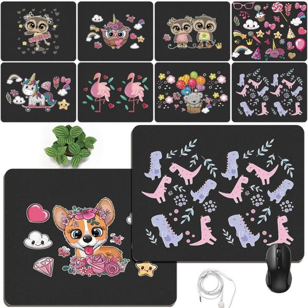 

mouse pads & wrist rests pad game gamer cute cartoon pattern waterproof pu leather