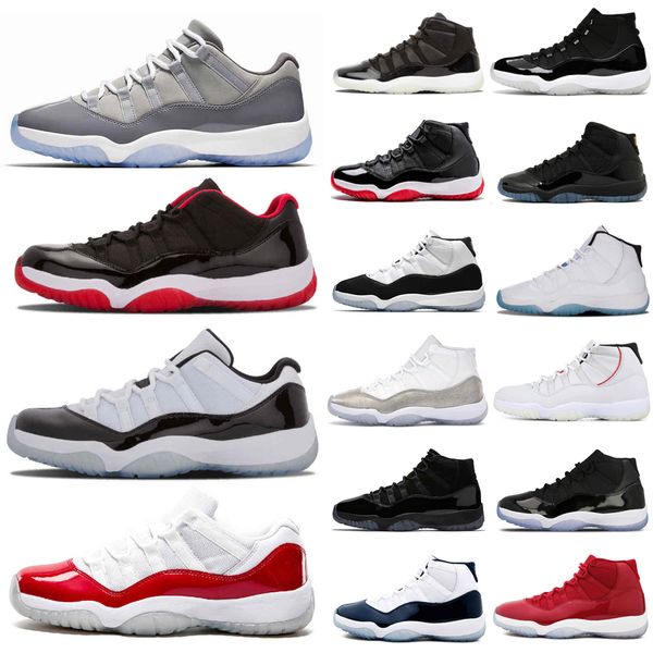 

original 11 11s basketball shoes mens womens space jam prm heiress bred high concord metallic sliver gamma cap and gown platinum tint traine