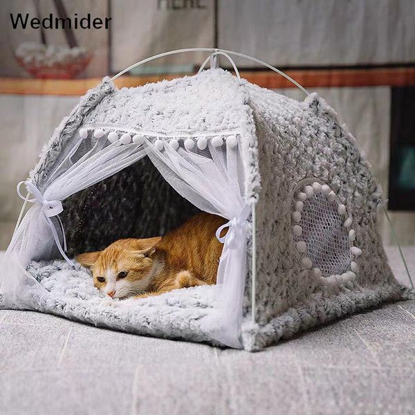 

kennels & pens 2021 dog tent brathable warm pet cat house kennel comfortable beds for small dogs bed cats