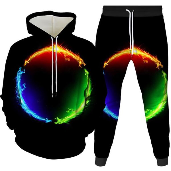 

men's tracksuits fashion hoodies men/women 3d sweatshirts print bizarre planet cloud pocket hooded jacket leisure pullover, Gray