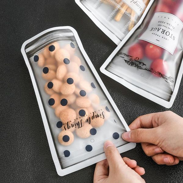 

hanging baskets 4pcs fridge food bag reusable zero waste nuts candy fruits sealed snacks sandwich fresh storage kitchen organizer