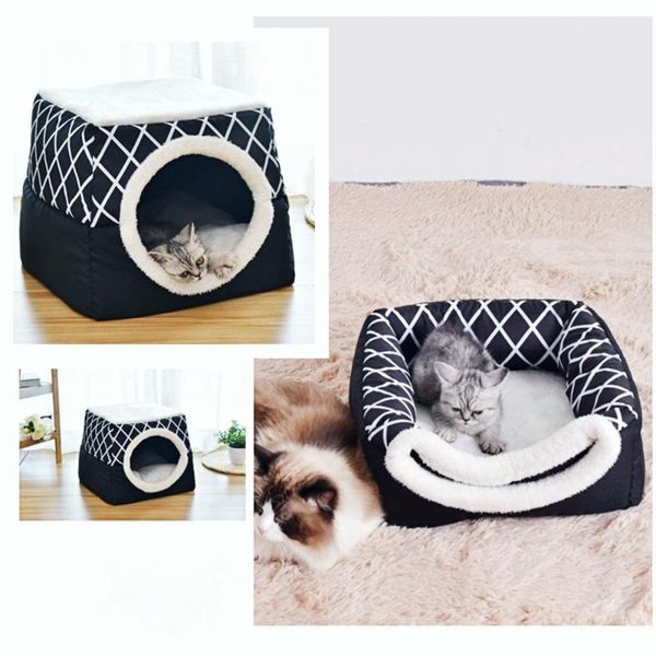 

cat beds & furniture pet bed for cats dogs soft nest kennel cave house sleeping bag mat pad tent pets warm cozy products