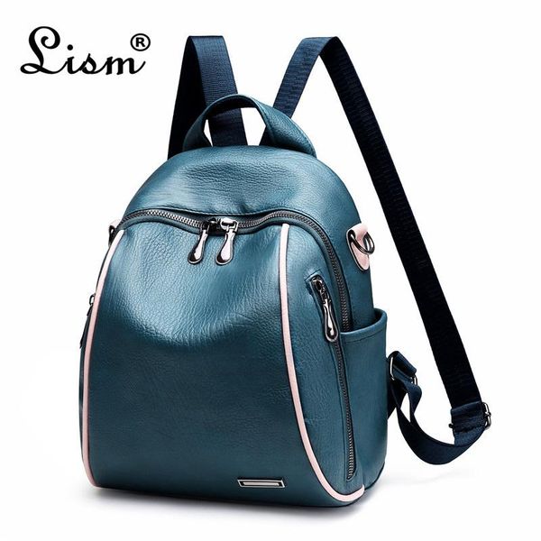 

outdoor bags backpack luxury pu leather ladies 2021 shell bag youth girl travel 4 color