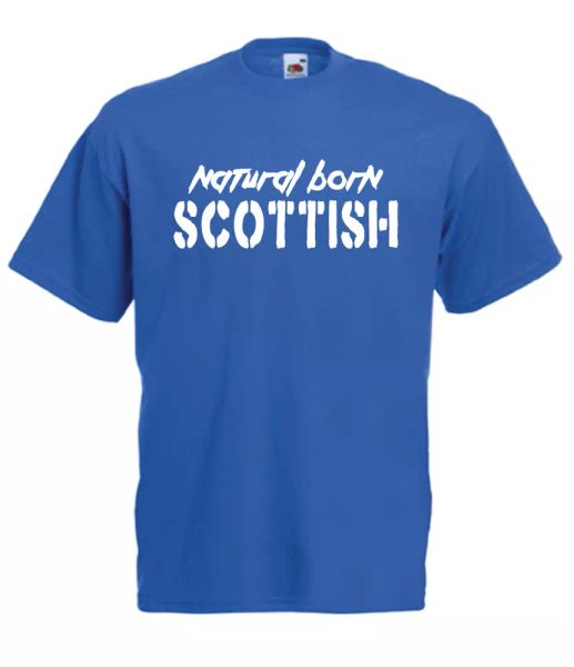 

natural born scottish birthday xmas idea men women t shirts multi-color s-2xl, White;black