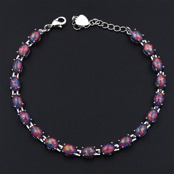 

black fire opal bracelets for gift link, chain