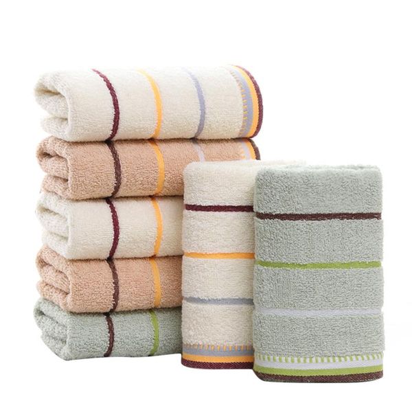 

towel 1pc cotton bath soft fluffy absorbent lightweight striped hand facetowel quick-dry towels for daily use
