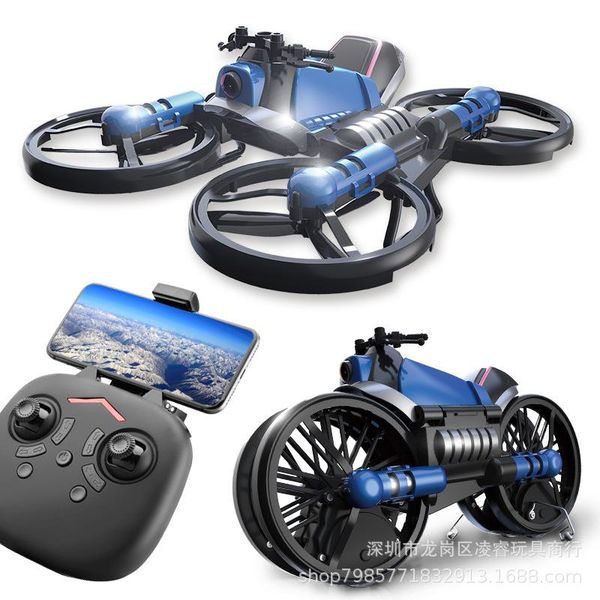 

2.4g folding 2in1 rc drone deformation motorcycle with 650ma battery aerial pography quadcopter land-air model electric toy drones