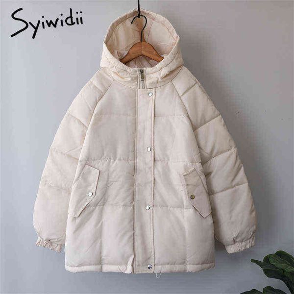 

syiwidii winter coat women jacket parkas thick autumn black oversized purple puffer bubble hooded harajuku clothes loose 211130