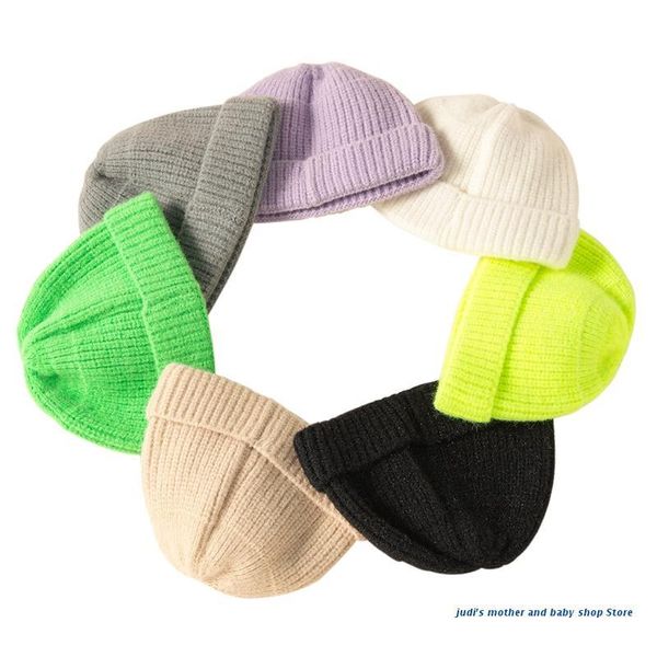 

caps & hats 67jc a set of knitted hat for mother baby adults kids 7 colors warm, Yellow