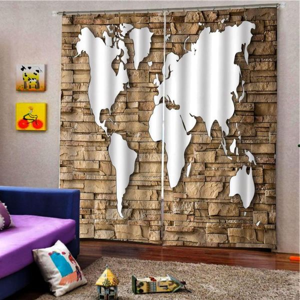 

curtain & drapes on the wall geometry pattern window for office study living room polyester fabric blackout indoor sets