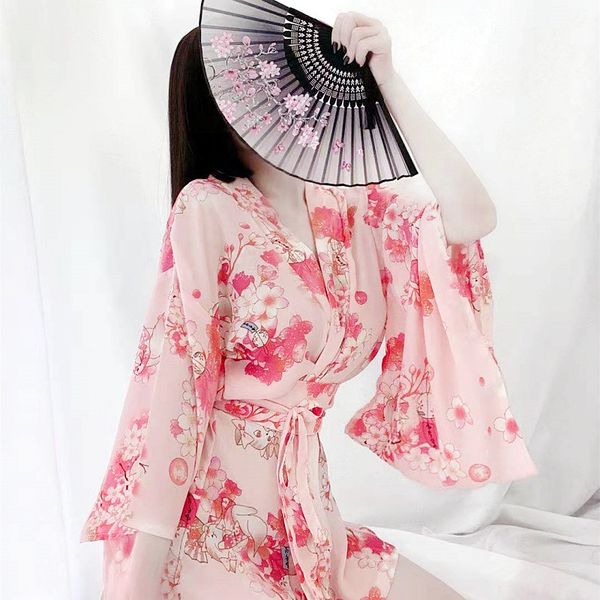 

kimono printed chiffon japanese, Red;black