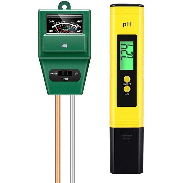 

meter soil tester kit,digital ph water and 3-in-1 moisture light for plants garden storage bags